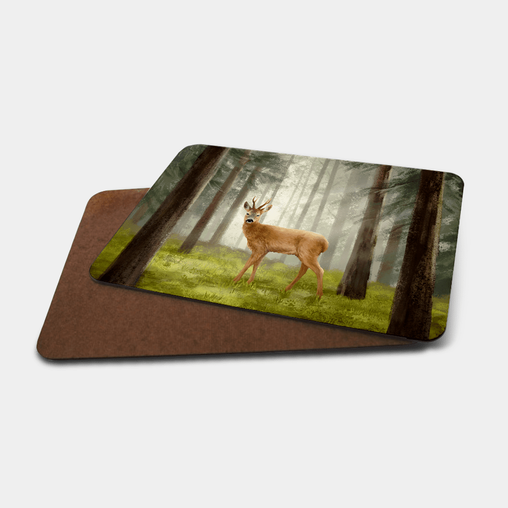 Country Images Personalised Printed Custom Placemats Tablemats Cheap Highland Collection Roe Roebuck Buck Bucks Roebucks Deer Stag Stags Scotland Scottish Gift Gifts Ideas Tableware (Board)
