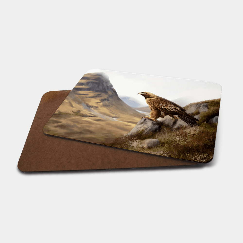 Country Images Personalised Printed Custom Placemats Tablemats Cheap Highland Collection Golden Eagle Bird of Prey Scotland Scottish Gift Gifts Ideas Tableware (Board)