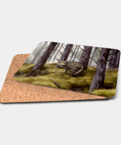 Country Images Personalised Printed Custom Placemats Tablemats Cheap Highland Collection Wildcat Wildcats Wild Cat Cats Scotland Scottish Gift Gifts Ideas Tableware (Cork)