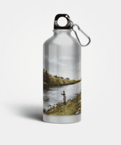 Country Images Aluminium Reusable Water Bottle Metal Highland Collection Fly Angling Fishing Angler Sporting Sports Gifts Gift