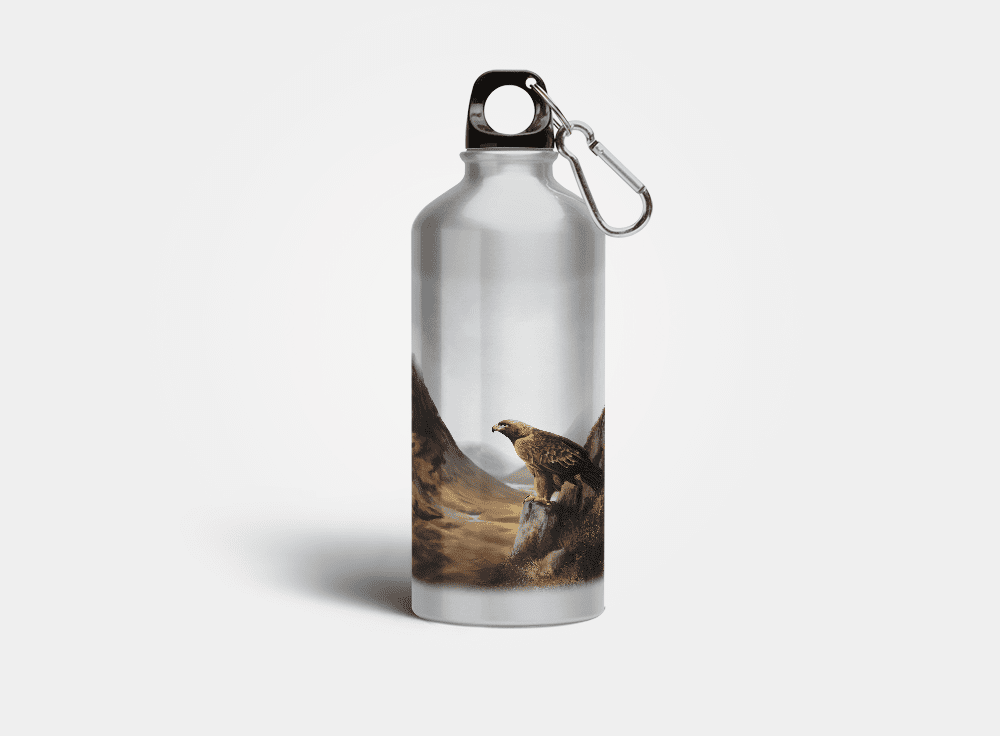 Country Images Aluminium Reusable Water Bottle Metal Highland Collection Golden Eagle Gifts Gift
