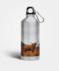 Country Images Aluminium Reusable Water Bottle Metal Highland Collection Highland Cow Fishing Angler Gifts Gift