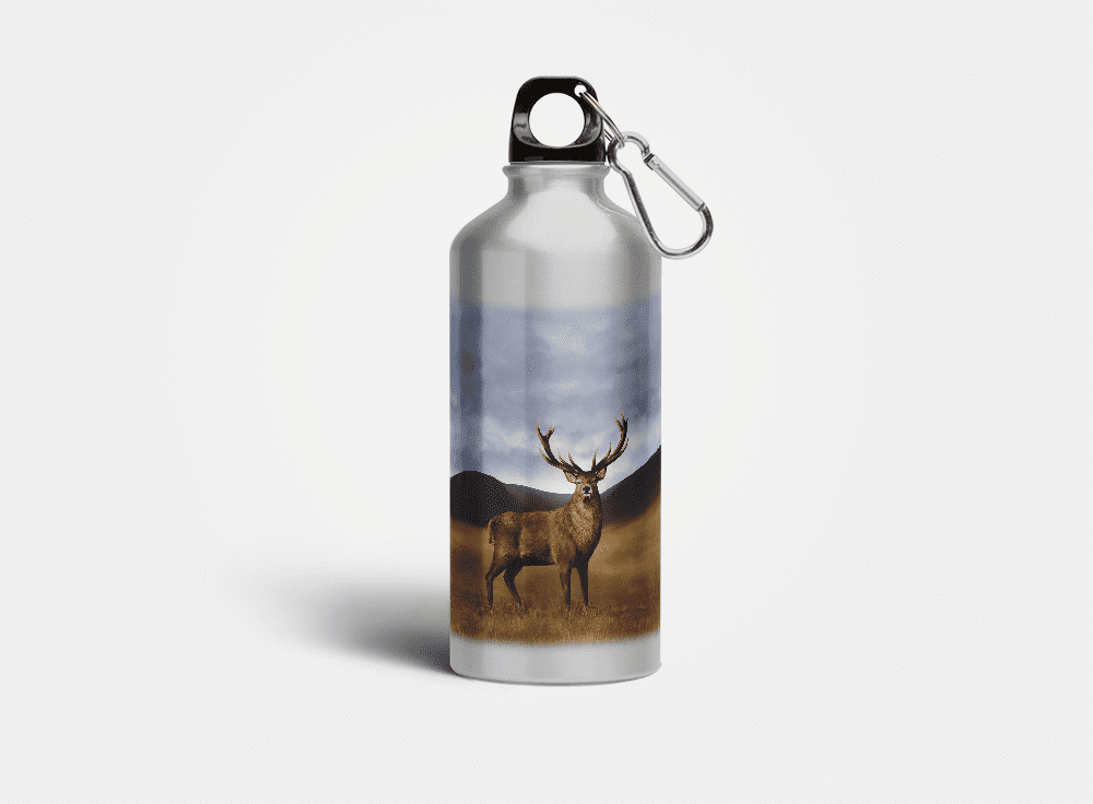 Country Images Aluminium Reusable Water Bottle Metal Highland Collection Stag Deer Gifts Gift