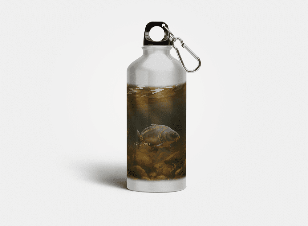 Country Images Aluminium Reusable Water Bottle Metal Mirror Carp Angling Fishing Angler Sporting Sports Gifts Gift