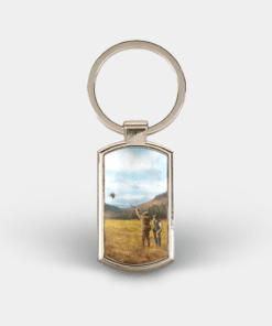 Country Images Custom Customised Customise Personalise Personalised Lozenge Metal Keyring Clay Shooting Pigeon Sports Hunting Gift Gifts