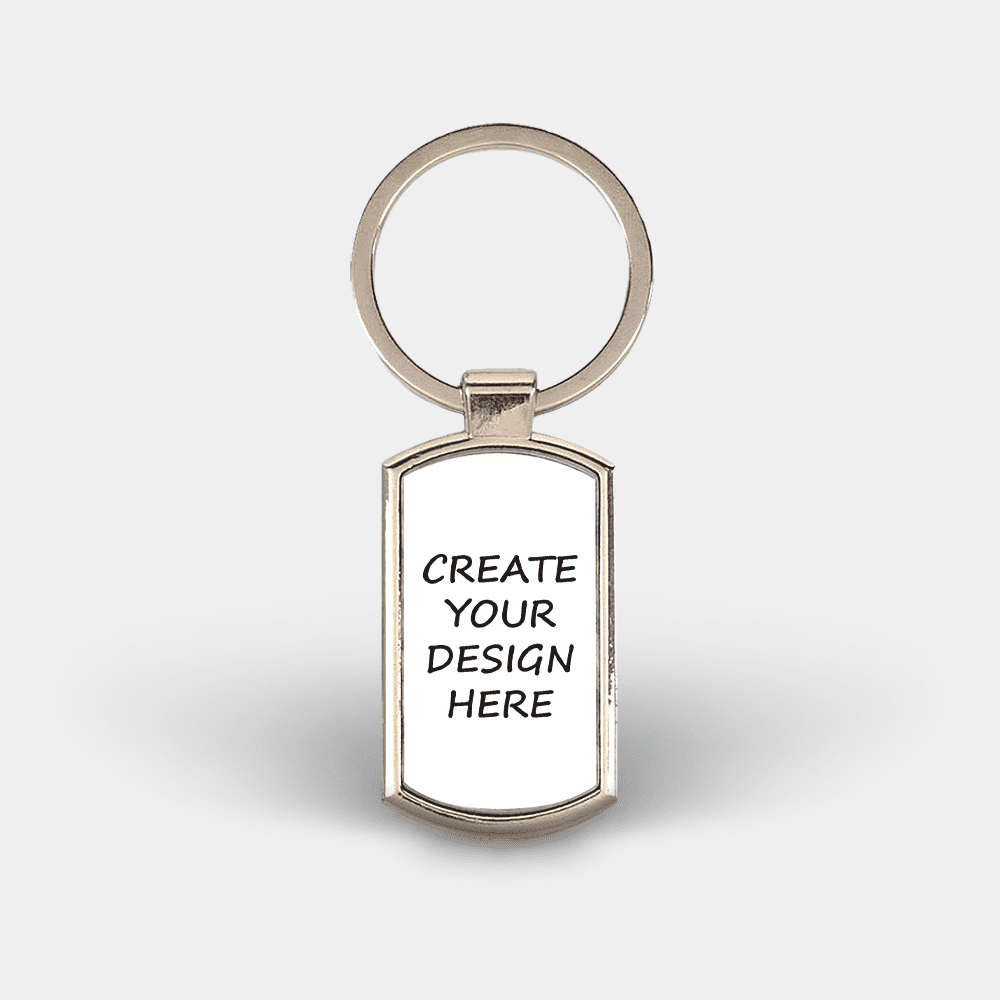 Country Images Custom Customised Customise Personalise Personalised Lozenge Metal Keyring Create Your Own Blank Gift Gifts