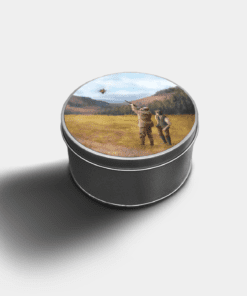 Country Images Custom Customised Personalised Round Tin Printed Gift Gifts Idea Biscuit Sweets Container Tins Clay Pigeon Shooting Gift Gifts Idea Ideas