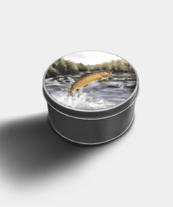 Country Images Custom Customised Personalised Round Tin Printed Gift Gifts Idea Biscuit Sweets Container Tins Highland Collection Brown Trout 4