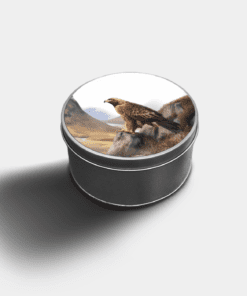 Country Images Custom Customised Personalised Round Tin Printed Gift Gifts Idea Biscuit Sweets Container Tins Highland Collection Golden Eagle Bird Birds of Prey