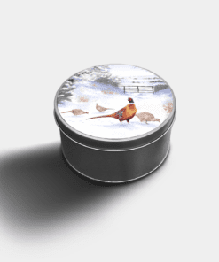 Country Images Custom Customised Personalised Round Tin Printed Gift Gifts Idea Biscuit Sweets Container Tins Highland Collection Pheasant Pheasants