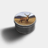 Country Images Custom Customised Personalised Round Tin Printed Gift Gifts Idea Biscuit Sweets Container Tins Highland Collection Stag Stags Deer