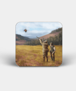 Country Images Personalised Custom Board Coaster Coasters Scotland Highland Collection Clay Pigeon Shooting Hunting Sports Gift Gifts