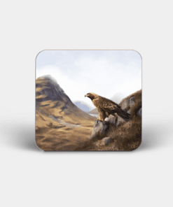 Country Images Personalised Custom Board Coaster Coasters Scotland Highland Collection Golden Eagle Bird of Prey Birds Gift Gifts 4