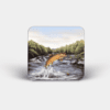 Country Images Personalised Custom Board Coaster Coasters Scotland Highland Collection Leaping Brown Trout Angling Fishing Gift Gifts 3