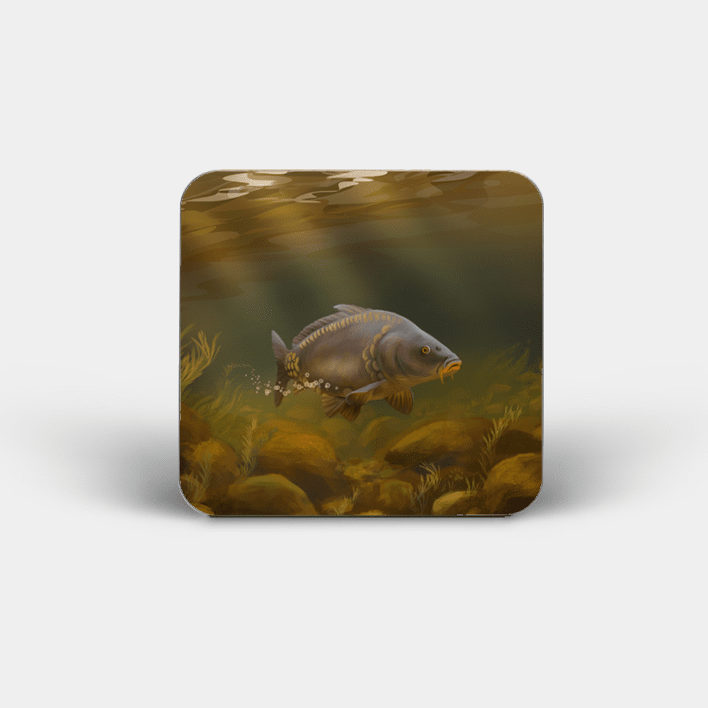 Country Images Personalised Custom Board Coaster Coasters Scotland Highland Collection Mirror Carp Angling Fishing Gift Gifts