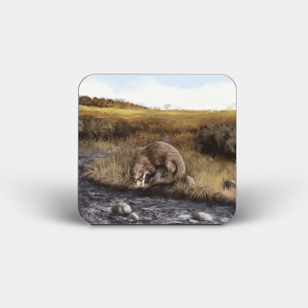 Country Images Personalised Custom Board Coaster Coasters Scotland Highland Collection Otter Otters png