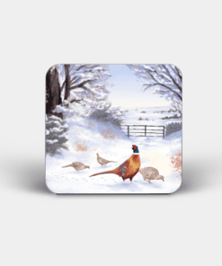 Country Images Personalised Custom Board Coaster Coasters Scotland Highland Collection Pheasant Pheasants Wildlife Gift Gifts 4