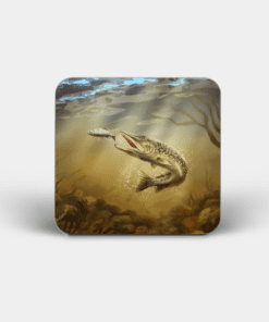 Country Images Personalised Custom Board Coaster Coasters Scotland Highland Pike Angling Fishing Gift Gifts