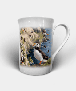 Country Images Personalised Custom Bone China Mug Highland Collection Puffin Puffins Coastal Sea Birds Seabirds Gift Gifts Idea Ideas 2