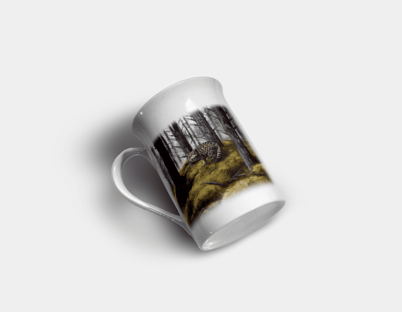 Country Images Personalised Custom Bone China Mug Highland Collection Wildcat Wildcats Wild Cat Cats Gift Gifts Idea Ideas 11