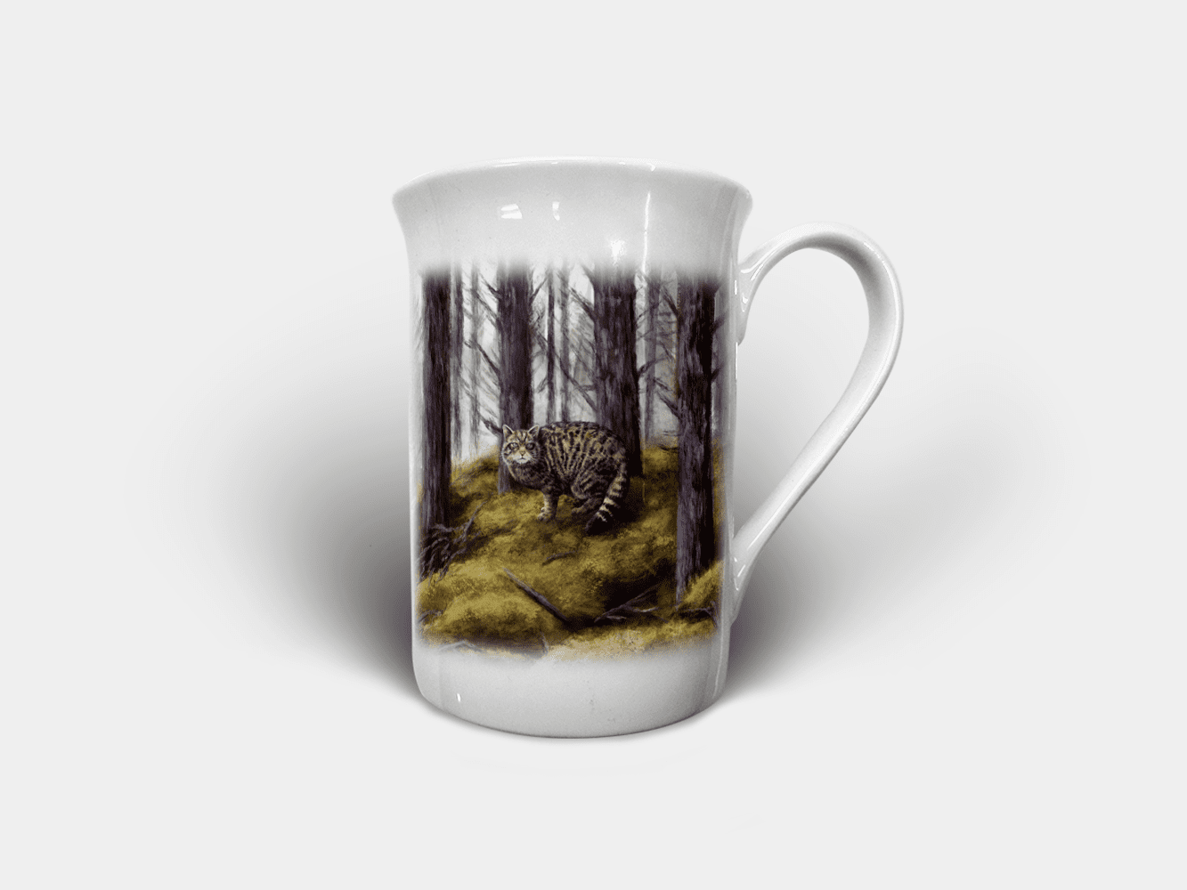 Country Images Personalised Custom Bone China Mug Highland Collection Wildcat Wildcats Wild Cat Cats Gift Gifts Idea Ideas 2