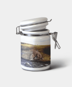 Country Images Personalised Custom Ceramic Hinged Storage Jars Highland Collection Otter Gifts