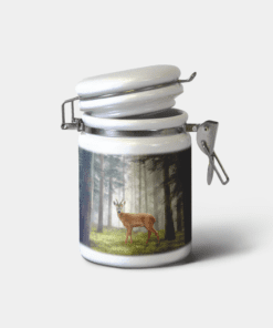 Country Images Personalised Custom Ceramic Hinged Storage Jars Highland Collection Roe Roebuck Deer Buck Gifts