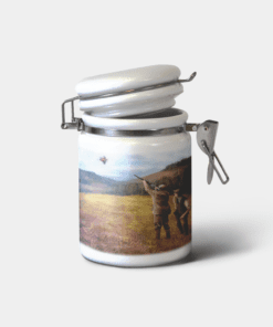 Country Images Personalised Custom Ceramic Hinged Storage Jars Sports Clay Pigeon Shooting Gift Gifts