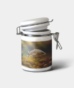 Country Images Personalised Custom Ceramic Hinged Storage Jars Sports Mirror Carp Fishing Angling Gift Gifts