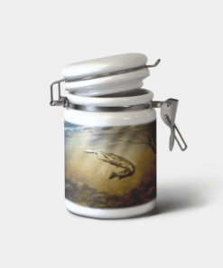 Country Images Personalised Custom Ceramic Hinged Storage Jars Sports Pike Fishing Angling Gift Gifts