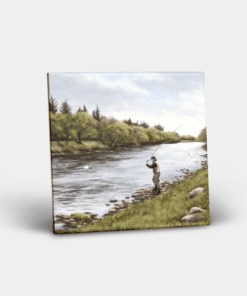 Country Images Personalised Custom Ceramic Tile Tiles Scotland Highland Collection Fly Fishing Angling Gift Gifts