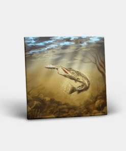 Country Images Personalised Custom Ceramic Tile Tiles Scotland Highland Collection Pike Angling Fishing Gift Gifts