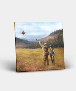 Country Images Personalised Custom Ceramic Tile Tiles Scotland Scotland Clay Pigeon Shooting Sports Hunting Gift Gifts