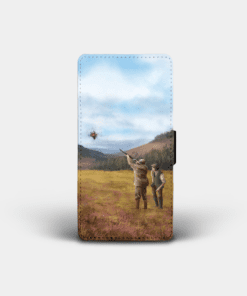 Country Images Personalised Custom Customised Flip Phone Cover Case Scotland Scottish Highlands Clay Pigeon Shooting Gift Gifts