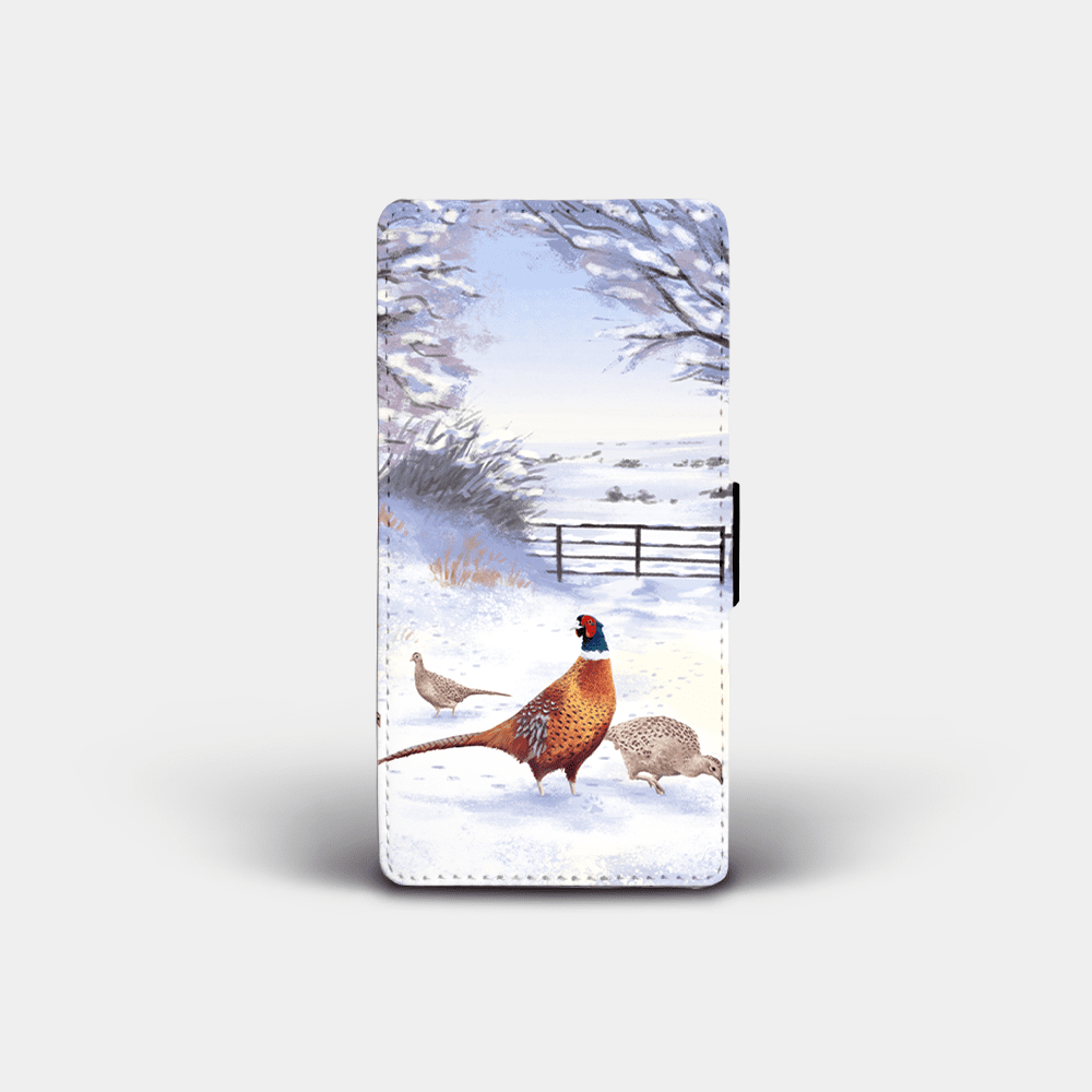 Country Images Personalised Custom Customised Flip Phone Cover Case Scotland Scottish Highlands Highland Pheasant Pheasants Gift Gifts