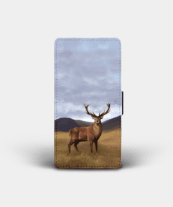 Country Images Personalised Custom Customised Flip Phone Cover Case Scotland Scottish Highlands Highland Stag Stags Deer Gift Gifts