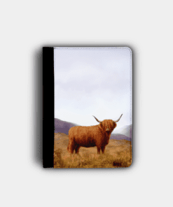 Country Images Personalised Custom Customised Flip iPad Cover Case Scotland Scottish Highlands Highland Cow Hairy Coo Gift Gifts