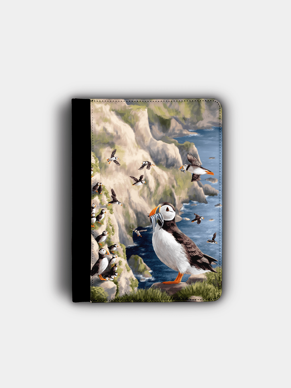 Country Images Personalised Custom Customised Flip iPad Cover Case Scotland Scottish Highlands Puffin Puffins Puffing Pufflings Gift Gifts