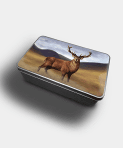 Country Images Personalised Custom Customised Rectangular Tin Tins Scotland Scottish Highland Highlands Biscuit Sweet Stag Stags Deer