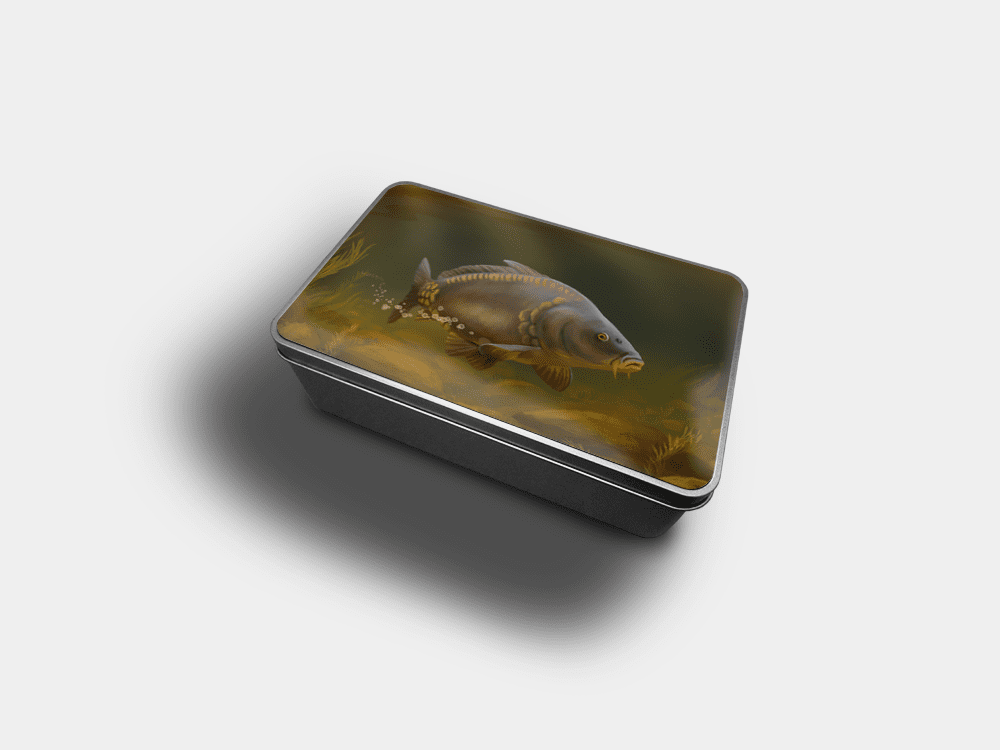 Country Images Personalised Custom Customised Rectangular Tin Tins Scotland Scottish Highlands Biscuit Sweet Mirror Carp Fishing Gift Gifts Angling 1