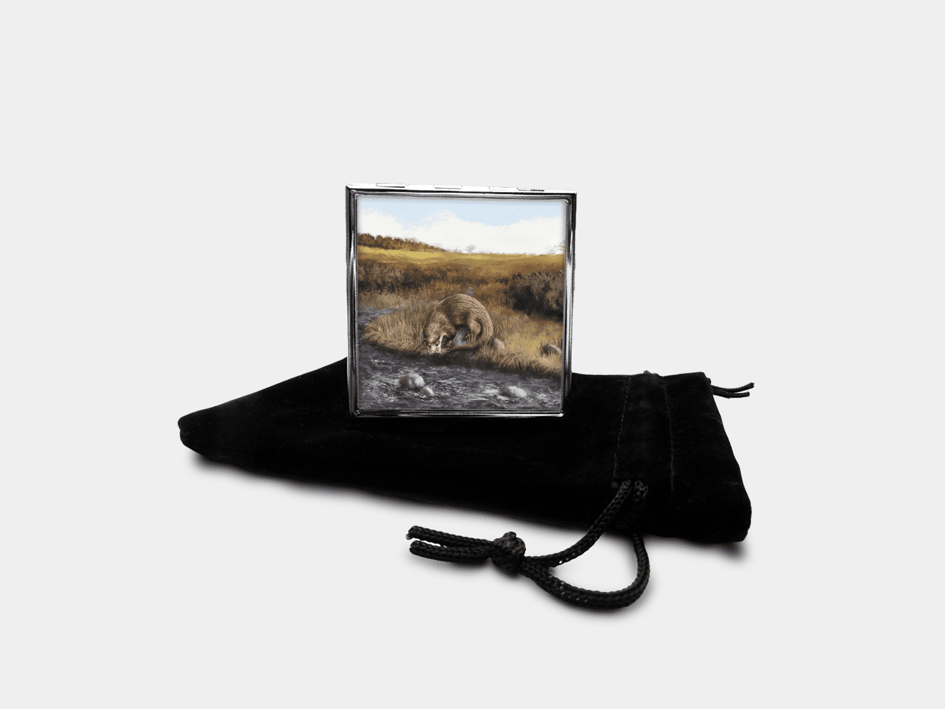 Country Images Personalised Custom Metal Pill Boxes Box Scotland Highlands Highland Otter Otters Gift Gifts