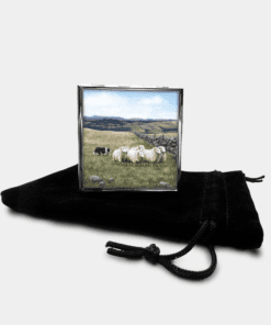 Country Images Personalised Custom Metal Pill Boxes Box Scotland Highlands Sheep Sheepdog Dog Dogs Crofting Crofter Farming Gift Gifts