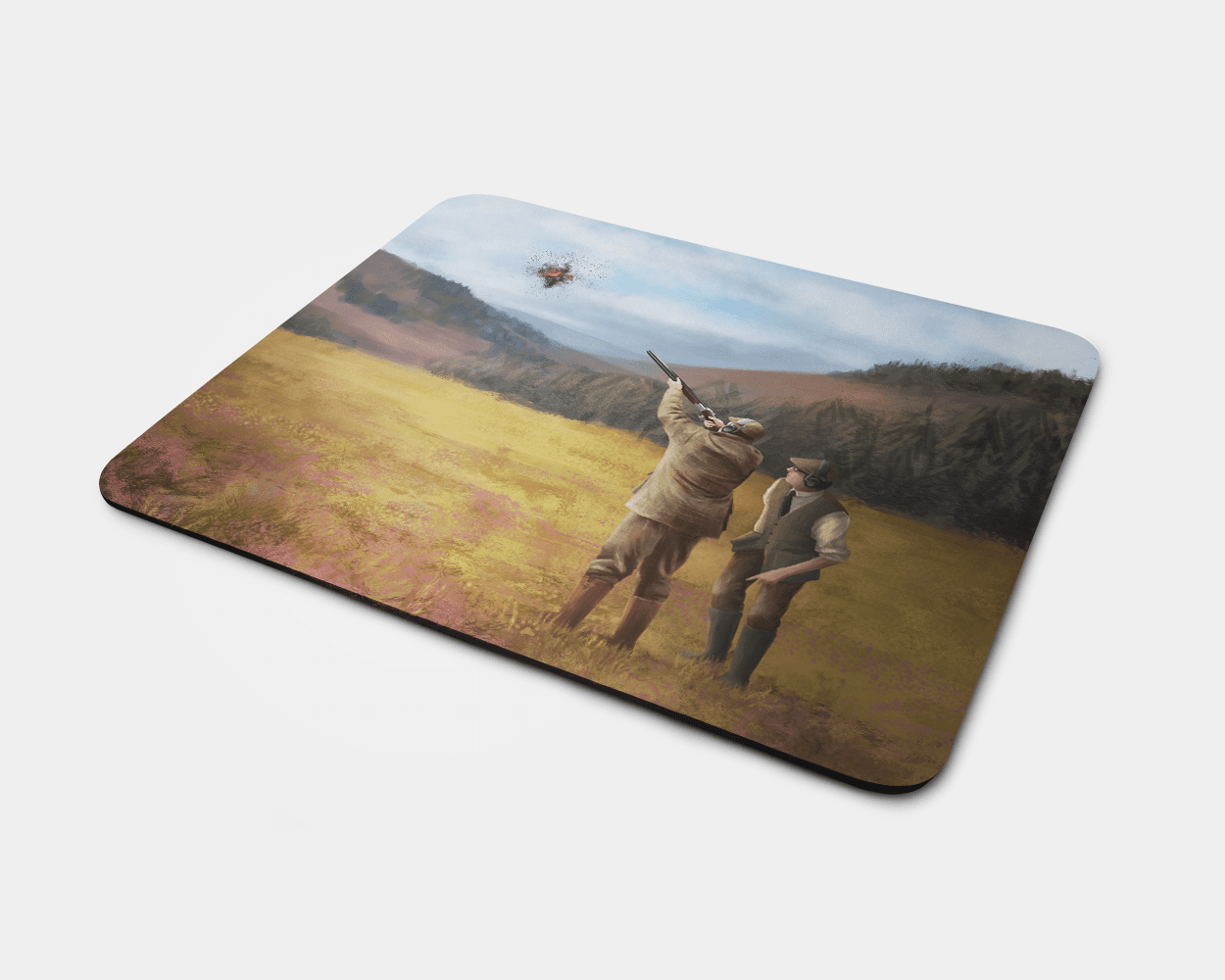 Country Images Personalised Fabric Custom Customised Mousemat Cheap Scotland UK Clay Pigeon Shooting Sport Sports Club Gift Gifts Ideas