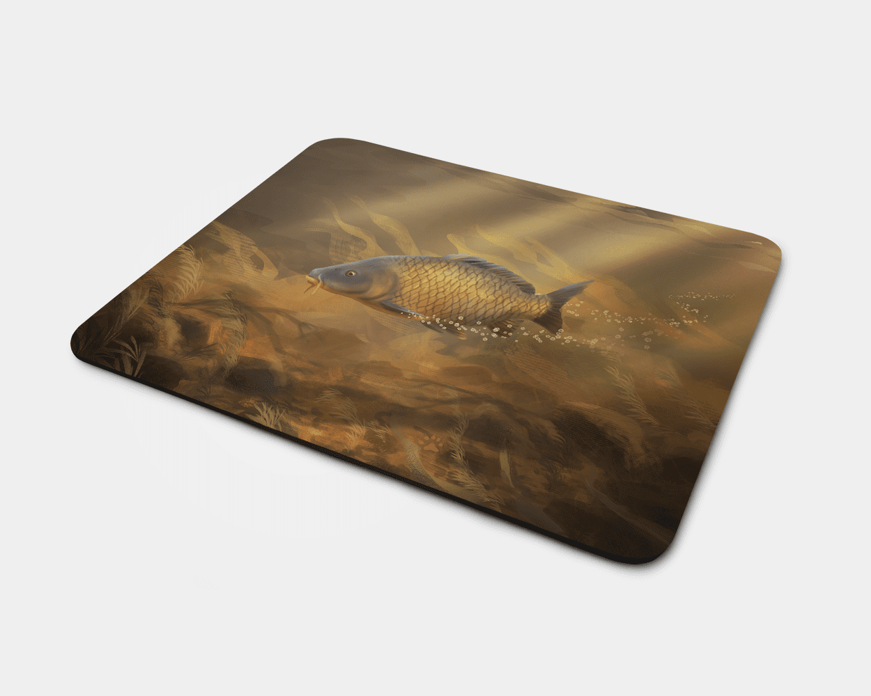 Country Images Personalised Fabric Custom Customised Mousemat Cheap Scotland UK Common Carp Fishing Fish Angler Angling Gift Gifts Ideas