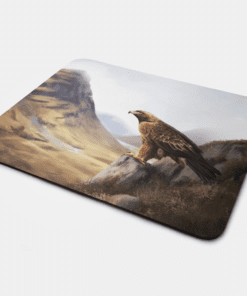 Country Images Personalised Fabric Custom Customised Mousemat Cheap Scotland UK Golden Eagle Scottish Bird of Prey Gift Gifts Ideas
