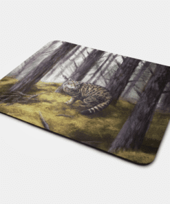 Country Images Personalised Fabric Custom Customised Mousemat Cheap Scotland UK Highland Collection Wildcat Wild Cat Gift Gifts Ideas Idea