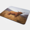 Country Images Personalised Fabric Custom Customised Mousemat Cheap Scotland UK Highland Cow Hairy Coo Gift Gifts Ideas