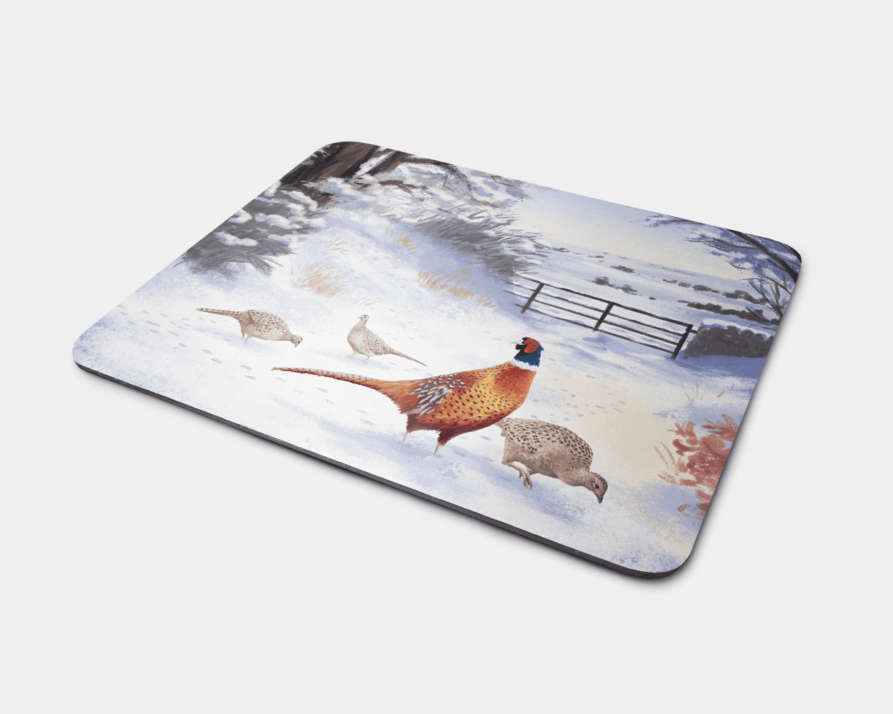 Country Images Personalised Fabric Custom Customised Mousemat Cheap Scotland UK Pheasant Pheasants Game Birds Bird Gift Gifts Ideas