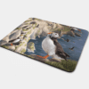 Country Images Personalised Fabric Custom Customised Mousemat Cheap Scotland UK Puffin Puffins Seabirds Seabird Coastal Bird Birds Gift Gifts Ideas
