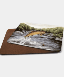 Country Images Personalised Printed Custom Placemats Tablemats Cheap Highland Collection Leaping Brown Trout Scotland Scottish Gift Gifts Ideas Tableware